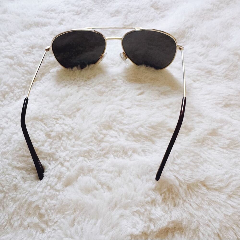 Tiana Gold Minimalist Aviator Sunglasses - Picture 9 of 11